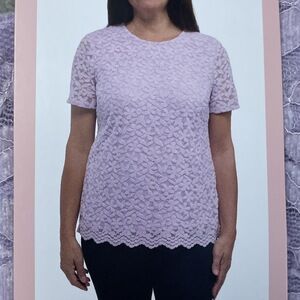 Teddi Rose Women's M Lace Top Purple d1534